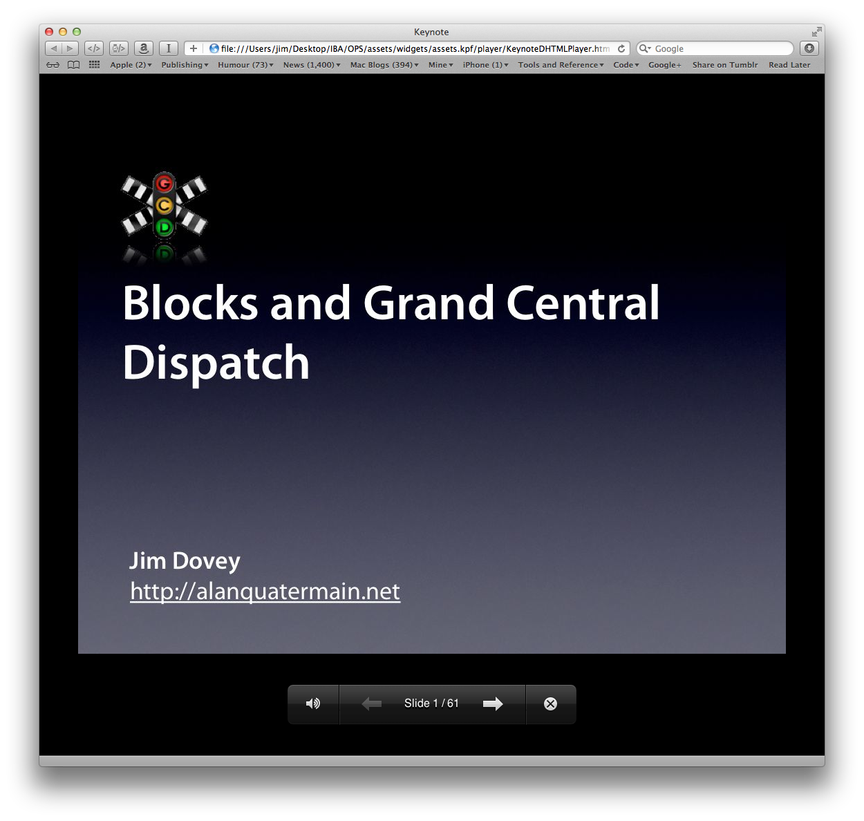 Keynote HTML View working perfectly outside iBooks